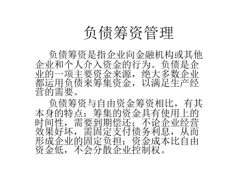 负债筹资管理