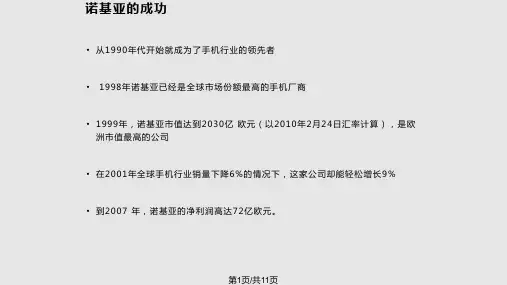 诺基亚兴衰的看法和启示PPT课件