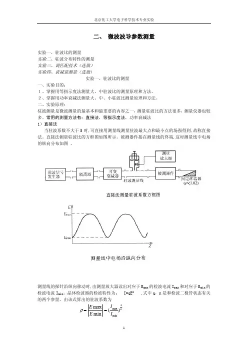 微波技术：二、 微波波导参数测量2017