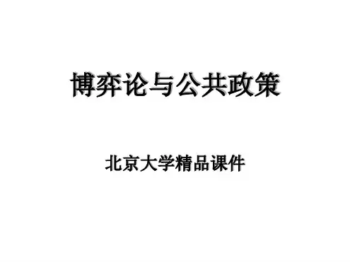 北大课件博弈论与公共政策之完全信息动态博弈