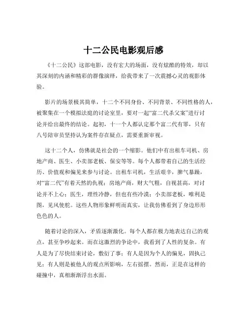 十二公民电影观后感