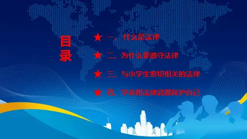 我是小公民法律知识教育主题班会内容宣讲PPT课件