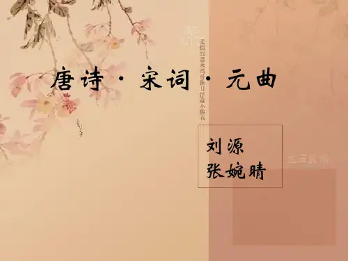 唐诗宋词元曲的简介
