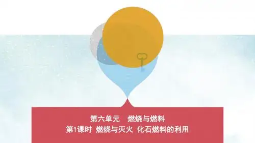 中考化学复习第一部分基础过关第六单元燃烧与燃料第1课时燃烧与灭火化石燃料的利用课件
