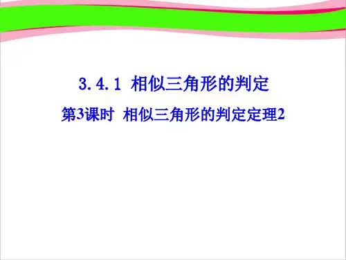 第3课时   相似三角形的判定定理2