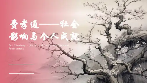 费孝通——社会影响与个人成就