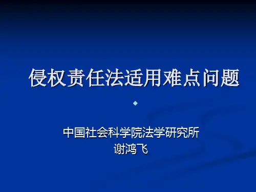 侵权责任法适用难点问题