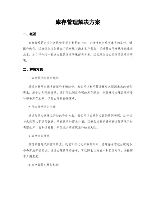 库存管理解决方案