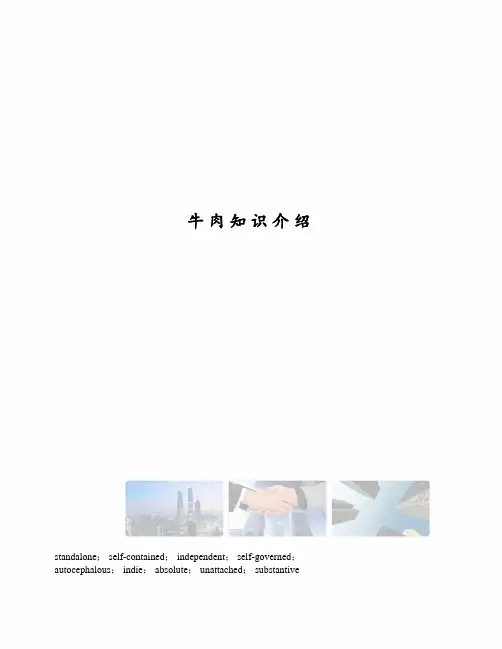 牛肉知识介绍