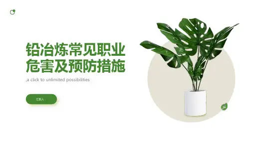 铅冶炼常见职业危害及预防措施