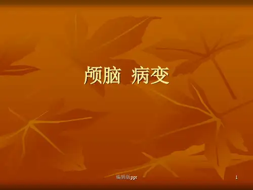 颅脑病变影像诊断ppt课件