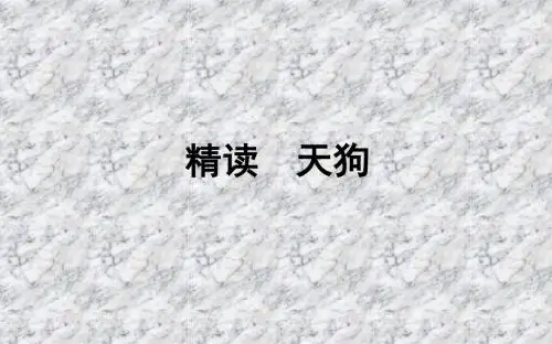 中国现代诗歌散文欣赏：1.1《天狗》ppt课件(含答案)