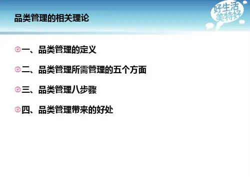 品类管理相关理论