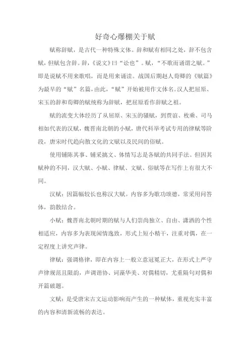 好奇心爆棚关于赋