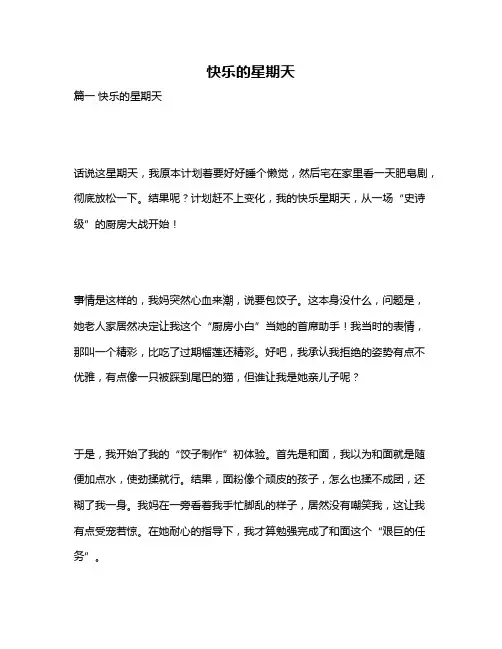 作文《快乐的星期天》