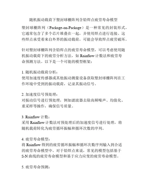 随机振动载荷下塑封球栅阵列含铅焊点疲劳寿命模型