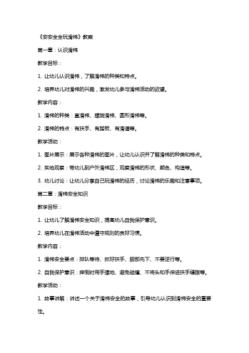 《安安全全玩滑梯》教案