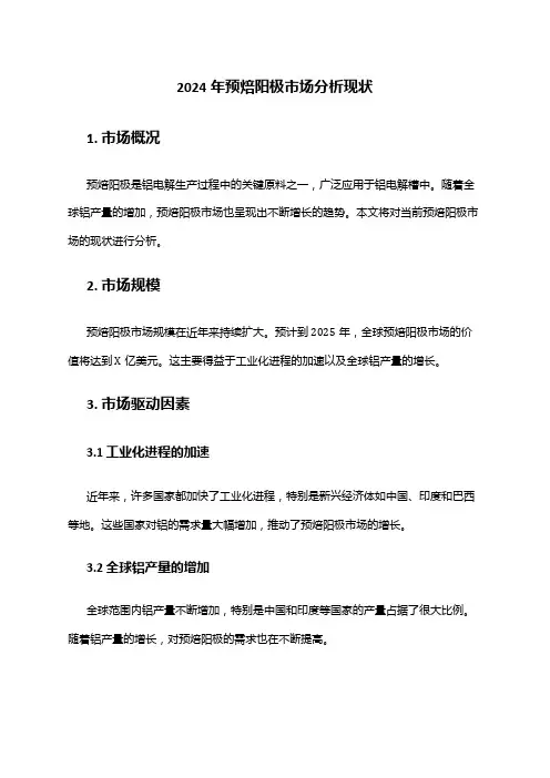 2024年预焙阳极市场分析现状