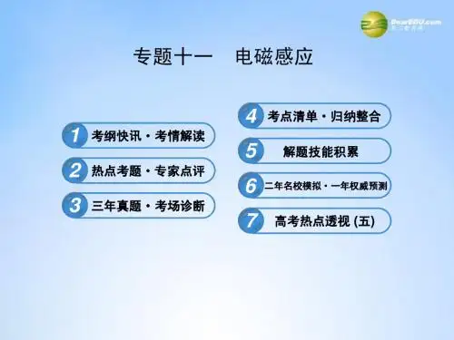 2013年高考物理三轮冲刺 专题十一 电磁感应课件