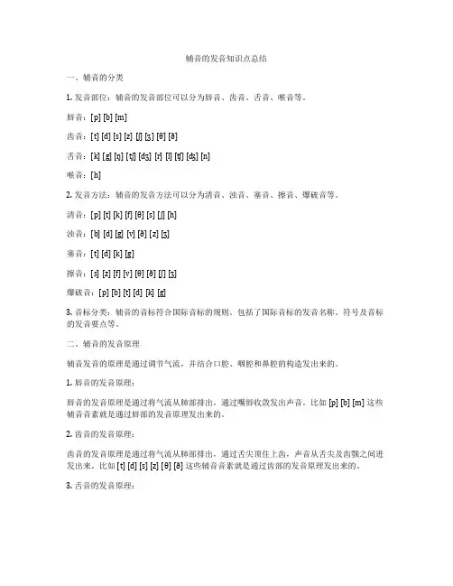 辅音的发音知识点总结