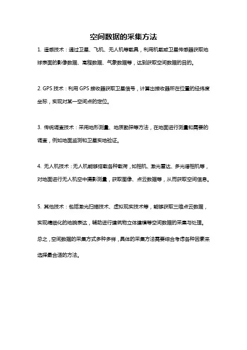 空间数据的采集方法