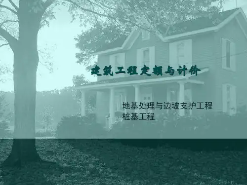 定额预算5.1地基处理与边坡支护工程(PPT41页)