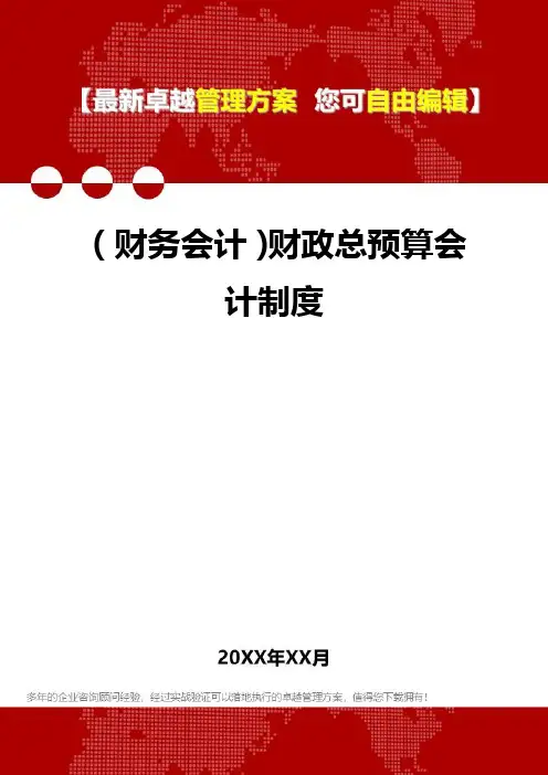 2020年(财务会计)财政总预算会计制度