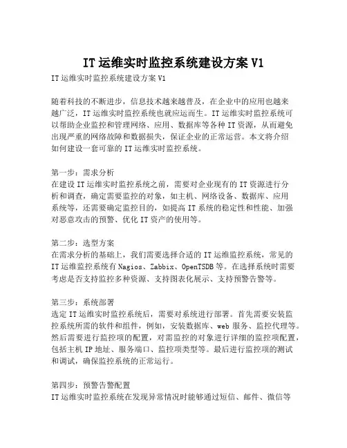 2023-IT运维实时监控系统建设方案V1-1