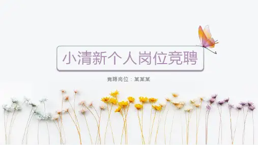 带教老师岗位竞聘岗位竞聘晋升竞聘PPT