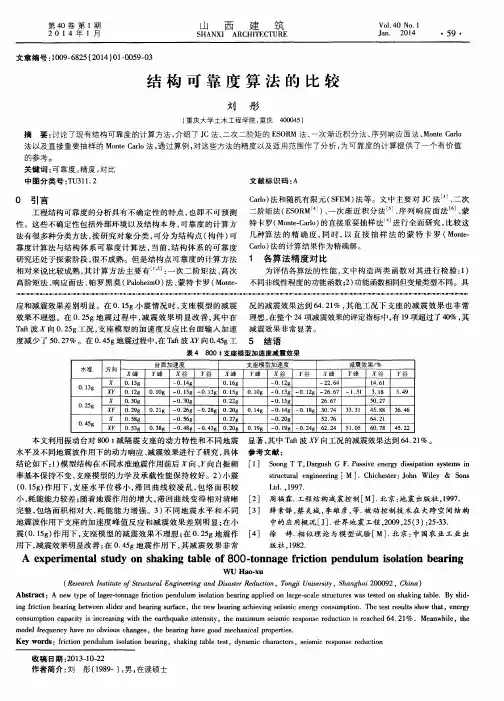 结构可靠度算法的比较
