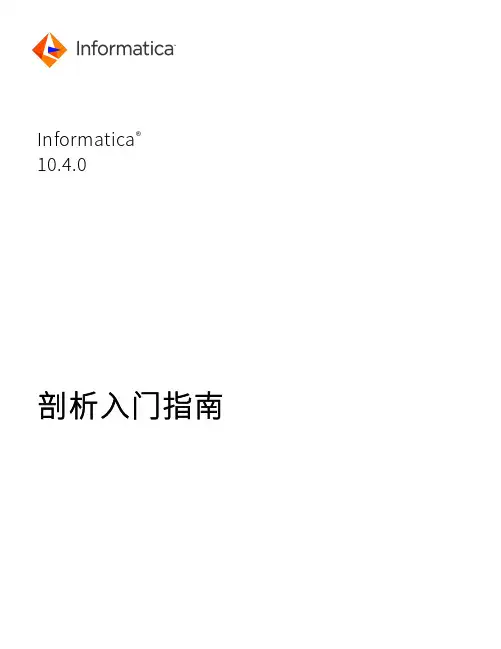 Informatica 10.4.0 剖析入门指南说明书