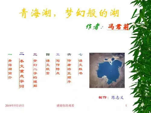 《青海湖,梦幻般的湖》课件