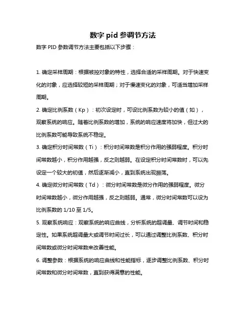 数字pid参调节方法
