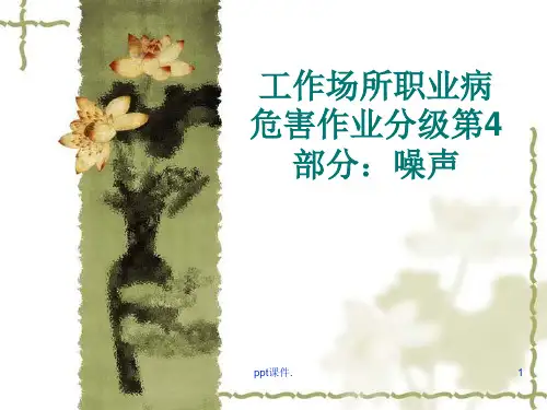 噪声职业危害程度分级ppt课件