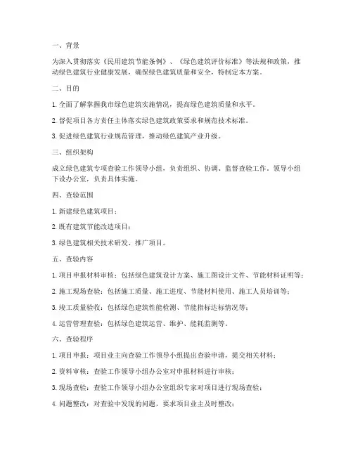 绿色建筑专项查验方案