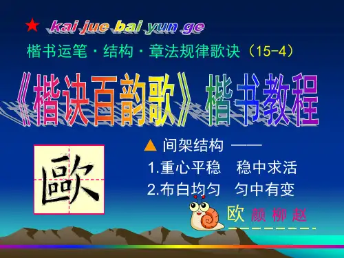 欧体4.   结构(1-2)(楷书教学课件)