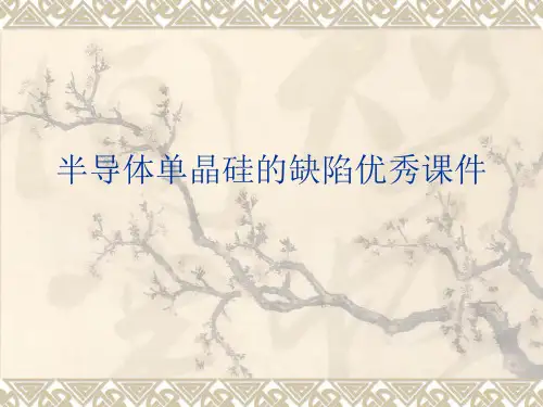 半导体单晶硅的缺陷优秀课件