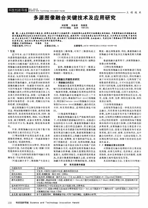 多源图像融合关键技术及应用研究