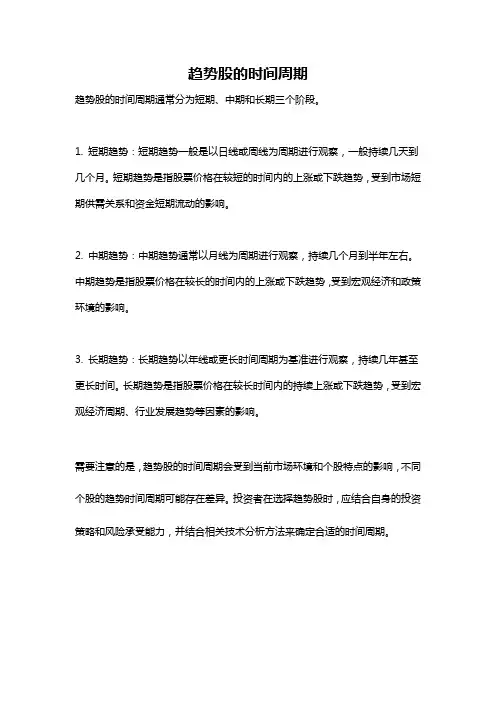 趋势股的时间周期