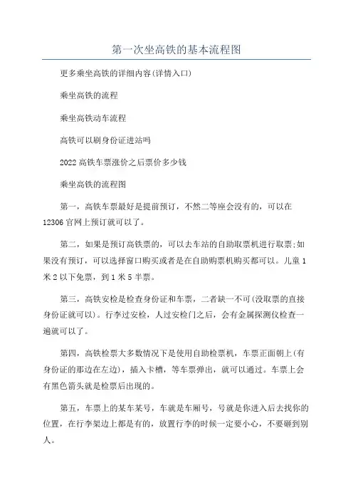 第一次坐高铁的基本流程图