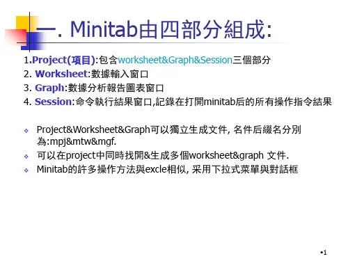 Minitab软件操作入门PPT课件