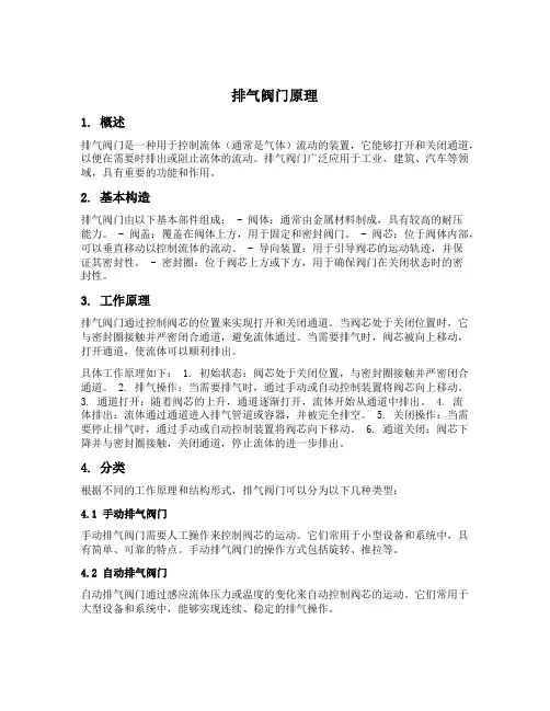 排气阀门原理
