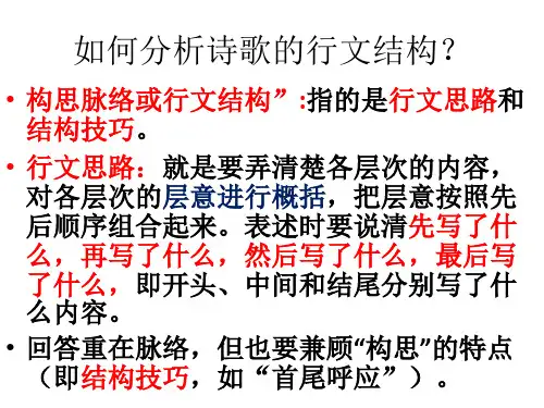 如何分析诗歌行文思路