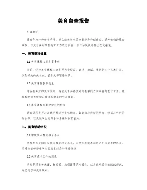 美育自查报告