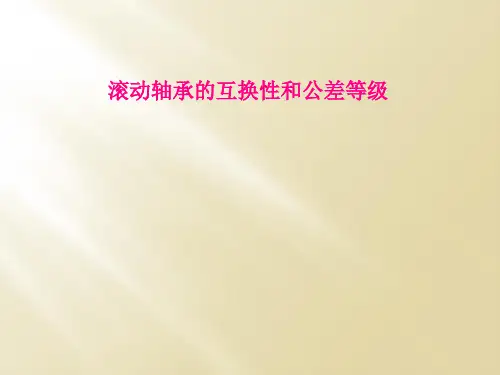 滚动轴承的互换性和公差等级