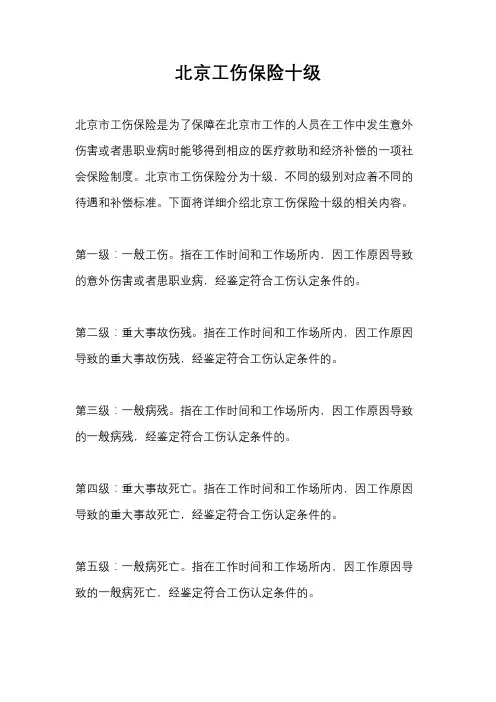 北京工伤保险十级