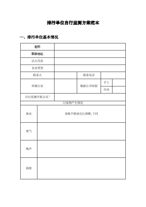 环保自行监测方案