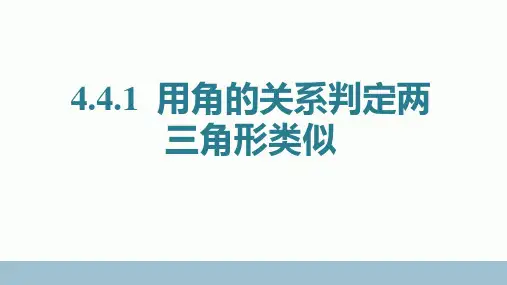 4.用角的关系判定两三角形相似课件