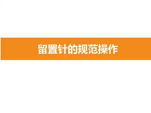 留置针十步操作法