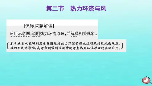 2024届高考地理一轮总复习第一编第三章地球上的大气第二节热力环流与风课件